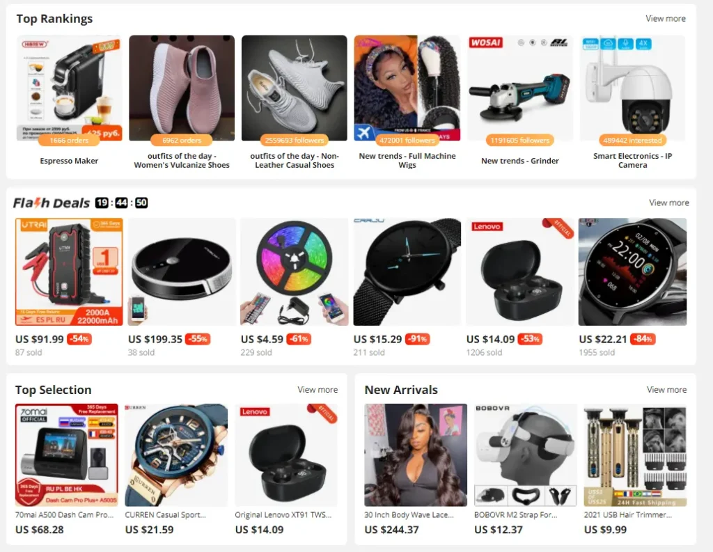 Product Categories on AliExpress Product Categories on AliExpress